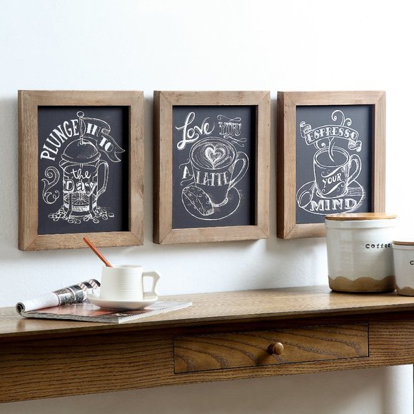 Coffee Talk Wall Decor - Set of 3 - Picture 1 of 7